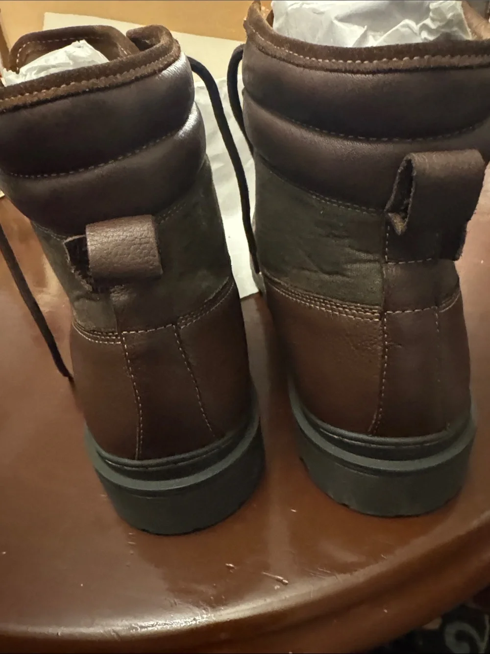 Levi's Brown Leather Chukka Moc Toe Lace-Up Boots
